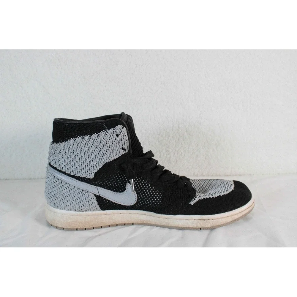 Air Jordan 1 Retro High Flyknit Shadow Black‎ Wolf Grey 919704-003 Mens 10.5